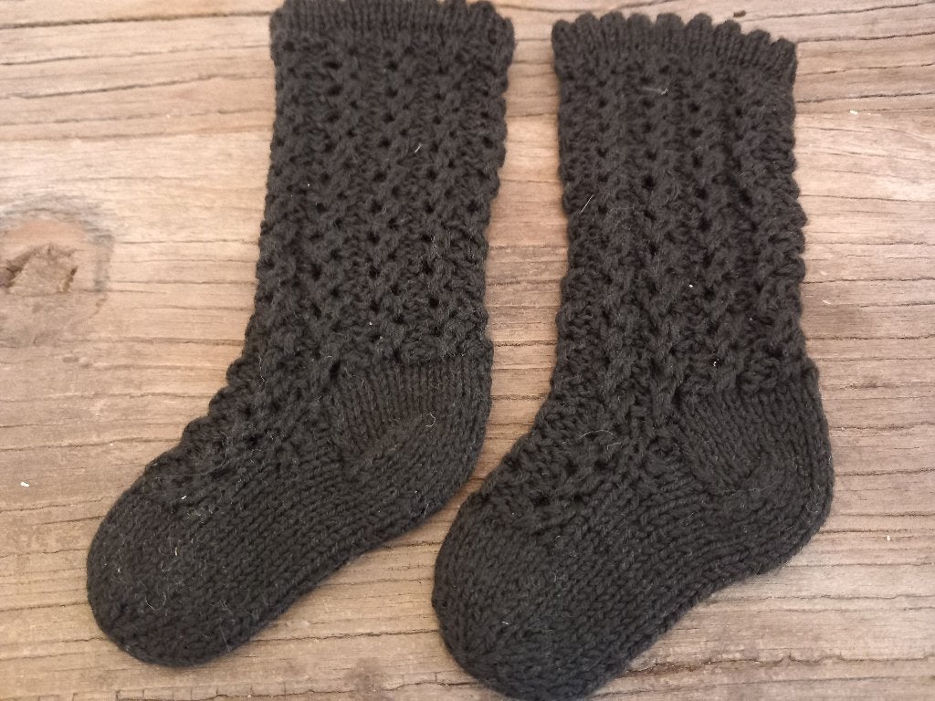 Antieke  gebreide poppen kousen., Antiek en Kunst, Ophalen of Verzenden