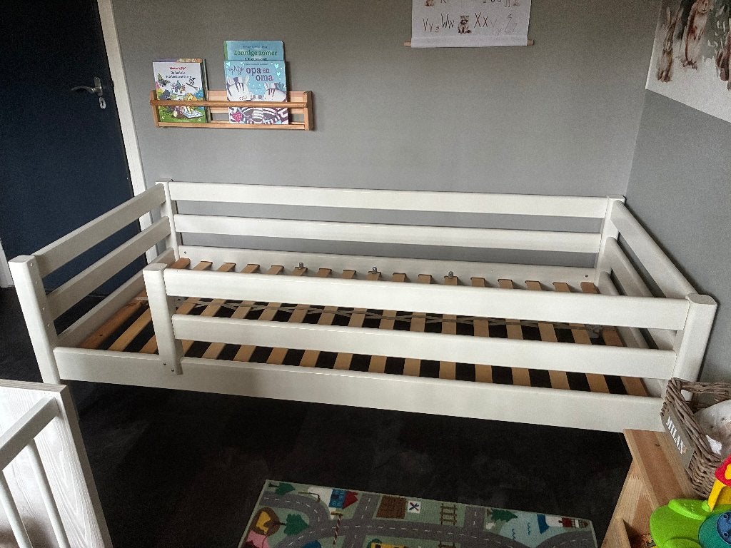 Flexa eenpersoonsbed , type classic, met uitvalbescherming, Ophalen, Gebruikt, 90 cm, Eenpersoons