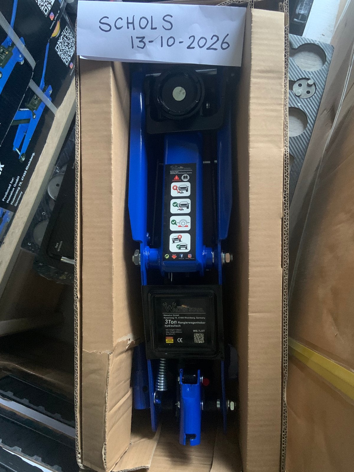 Walter Stahl 3 Ton Hydraulische Garagekrik, Ophalen, Nieuw, Hydraulisch, Garagekrik