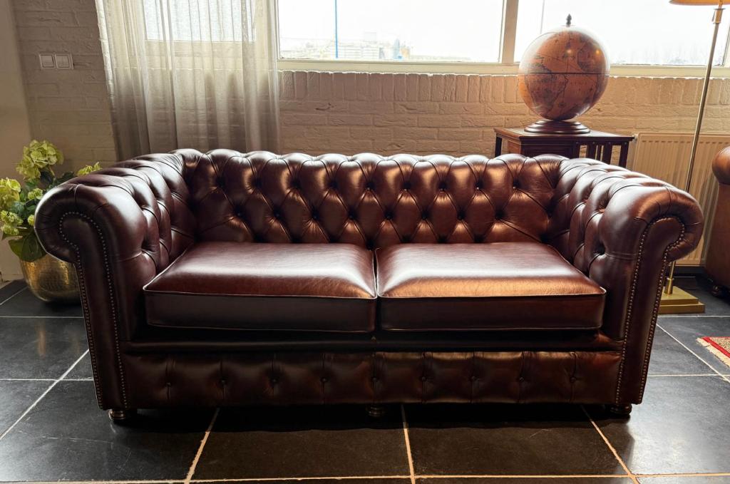 Chesterfield bank, Springvale, 150 tot 200 cm, Vintage, Rechte bank