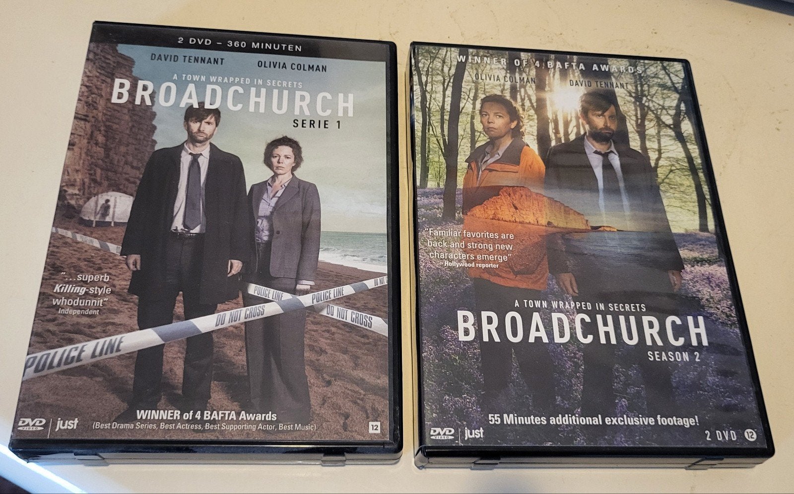Broadchurch Seizoen 1 & 2 DVD Boxset - Misdaadserie, Ophalen, Engels, Inclusief doosje, Nederlands
