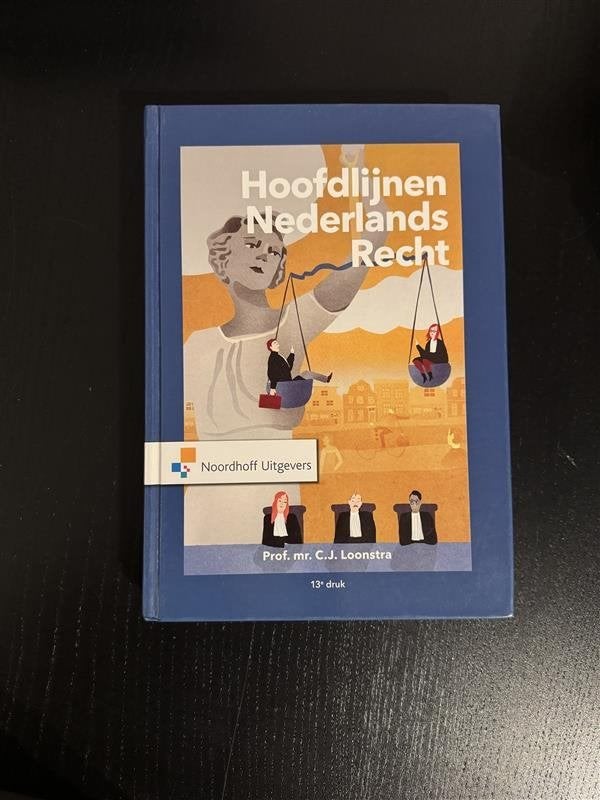 Hoofdlijnen Nederlands Recht - 13e druk, Zo goed als nieuw, Prof. mr. C.J. Loonstra, Gamma, HBO