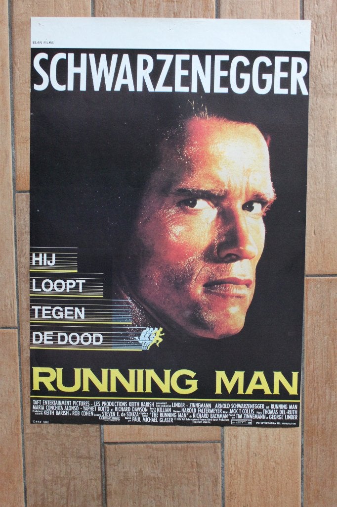 filmaffiche Arnold Schwarzenegger Running Man filmposter, Verzamelen, Posters, Rechthoekig Staand, Ophalen of Verzenden, Zo goed als nieuw