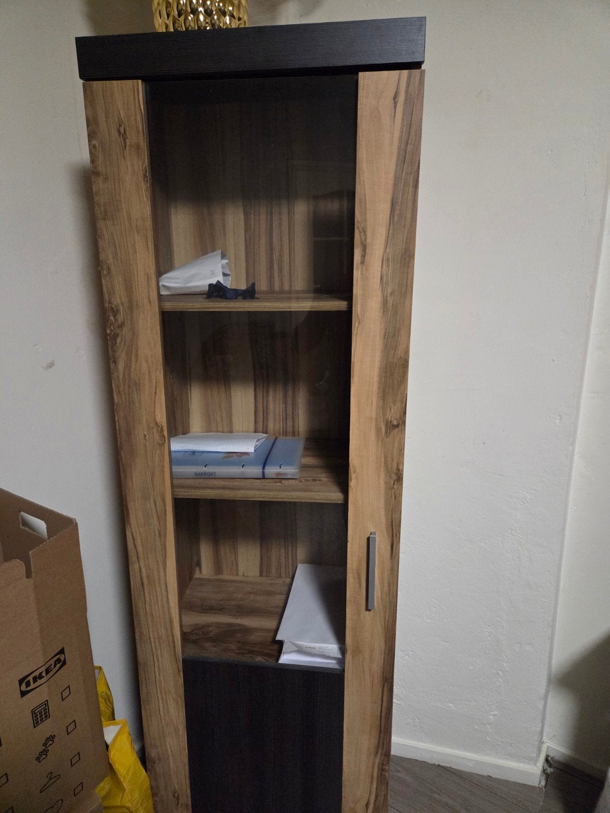 Comple Woonkamer Set - TV Meubel + Kast + Wandplank Eiken/Z, Eikenhout, 150 tot 200 cm, Met lade(s), Ophalen of Verzenden