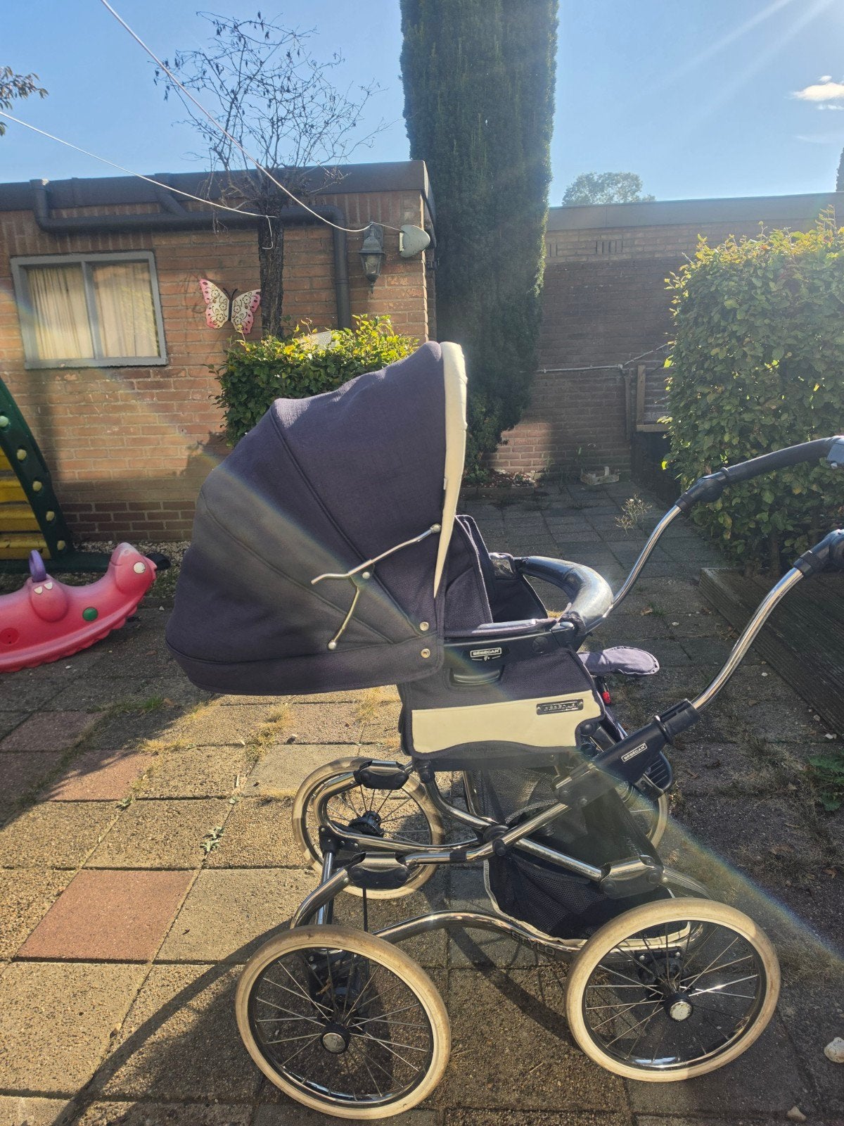 Klassieke Bebecar kinderwagen met reiswieg