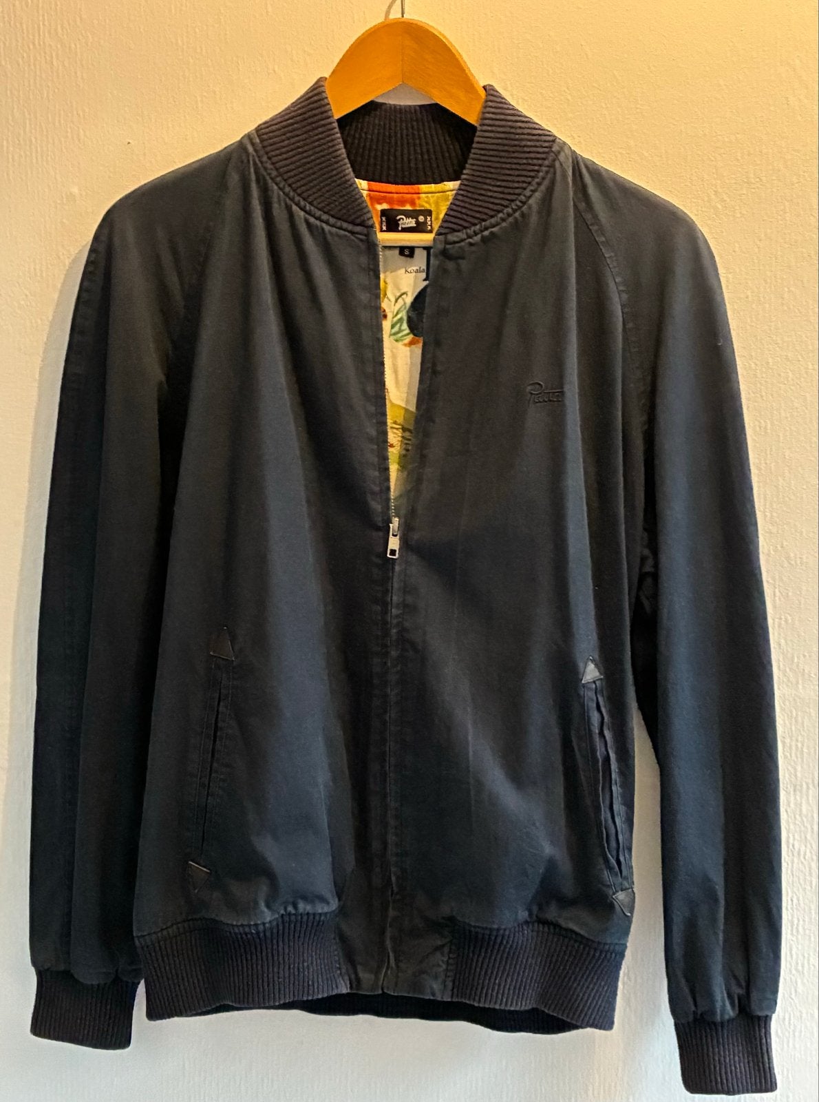 Patta Bomberjack donkerblauw Maat S met Dierenprint Voering, Verzenden, Gedragen, Maat 46 (S) of kleiner, Zwart