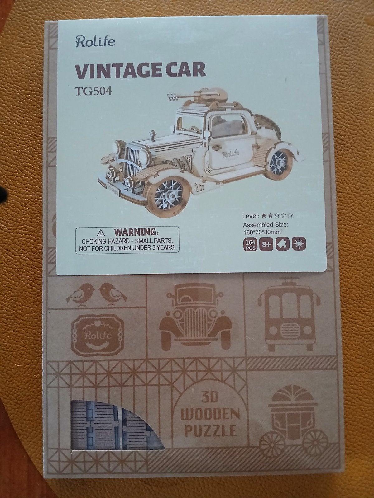 Prachtige houten vintage auto model van rolife, model tg504, Hobby en Vrije tijd, Stempelen, Ophalen of Verzenden