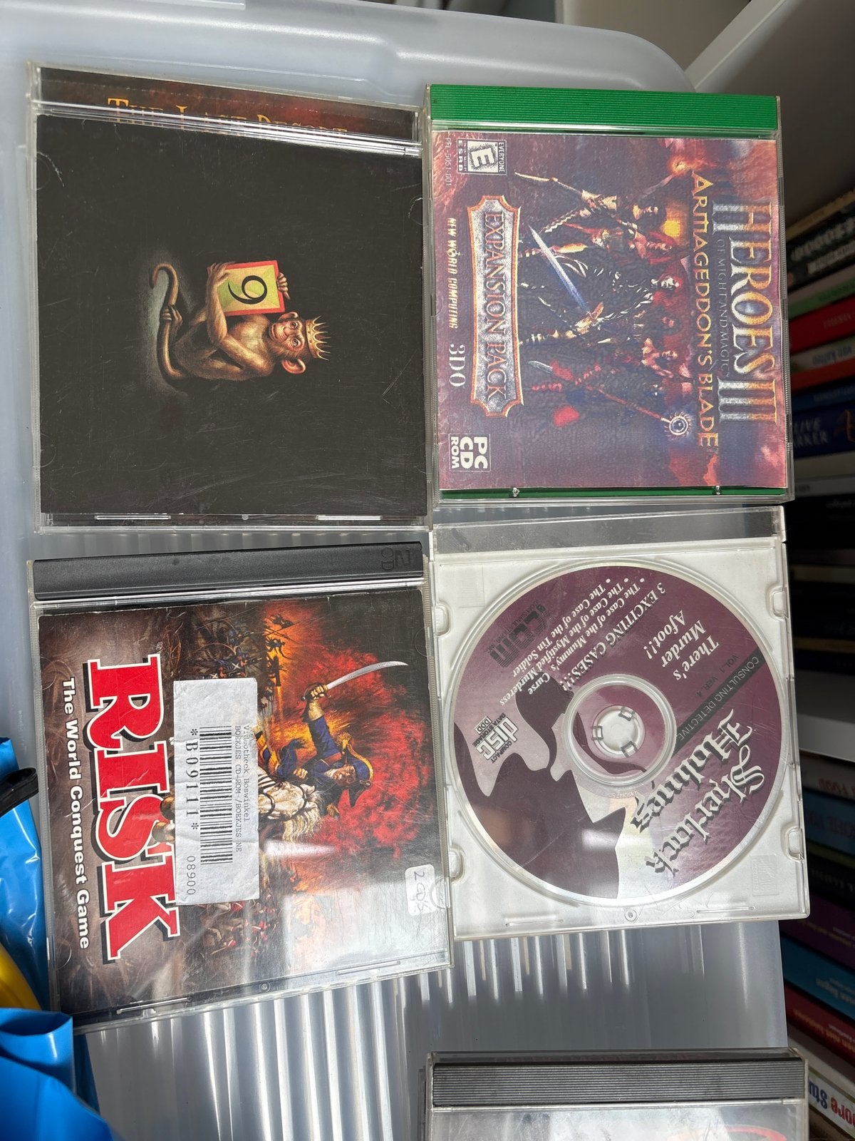 PC CD-ROM Games: Heroes, Risk, Sherlock Holmes, 9, Spelcomputers en Games, Ophalen, Gebruikt, 1 speler, Strategie en Constructie
