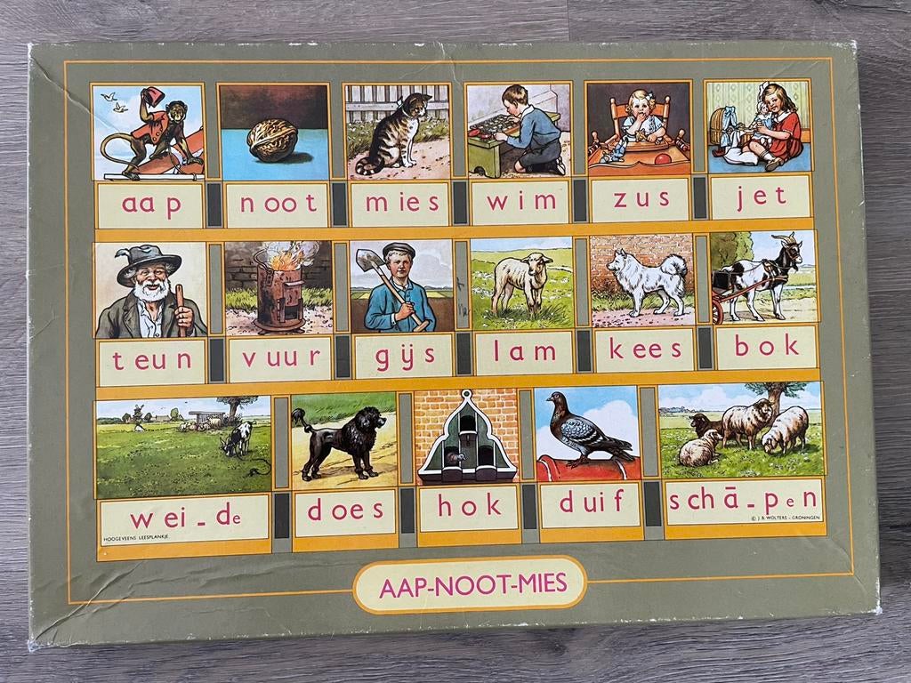 Aap noot mies puzzel, Ophalen of Verzenden, 10 tot 50 stukjes, Gebruikt