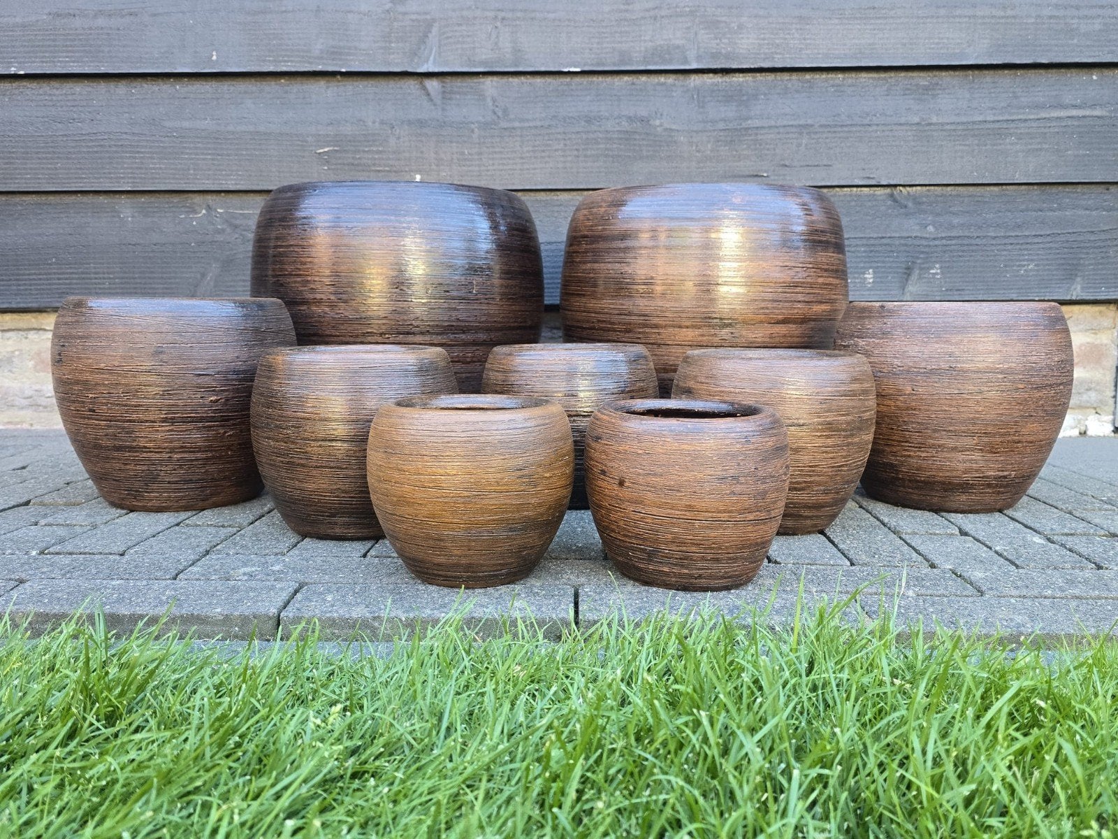 Set bloempotten, Ophalen, Steen, Minder dan 30 cm, Minder dan 60 cm