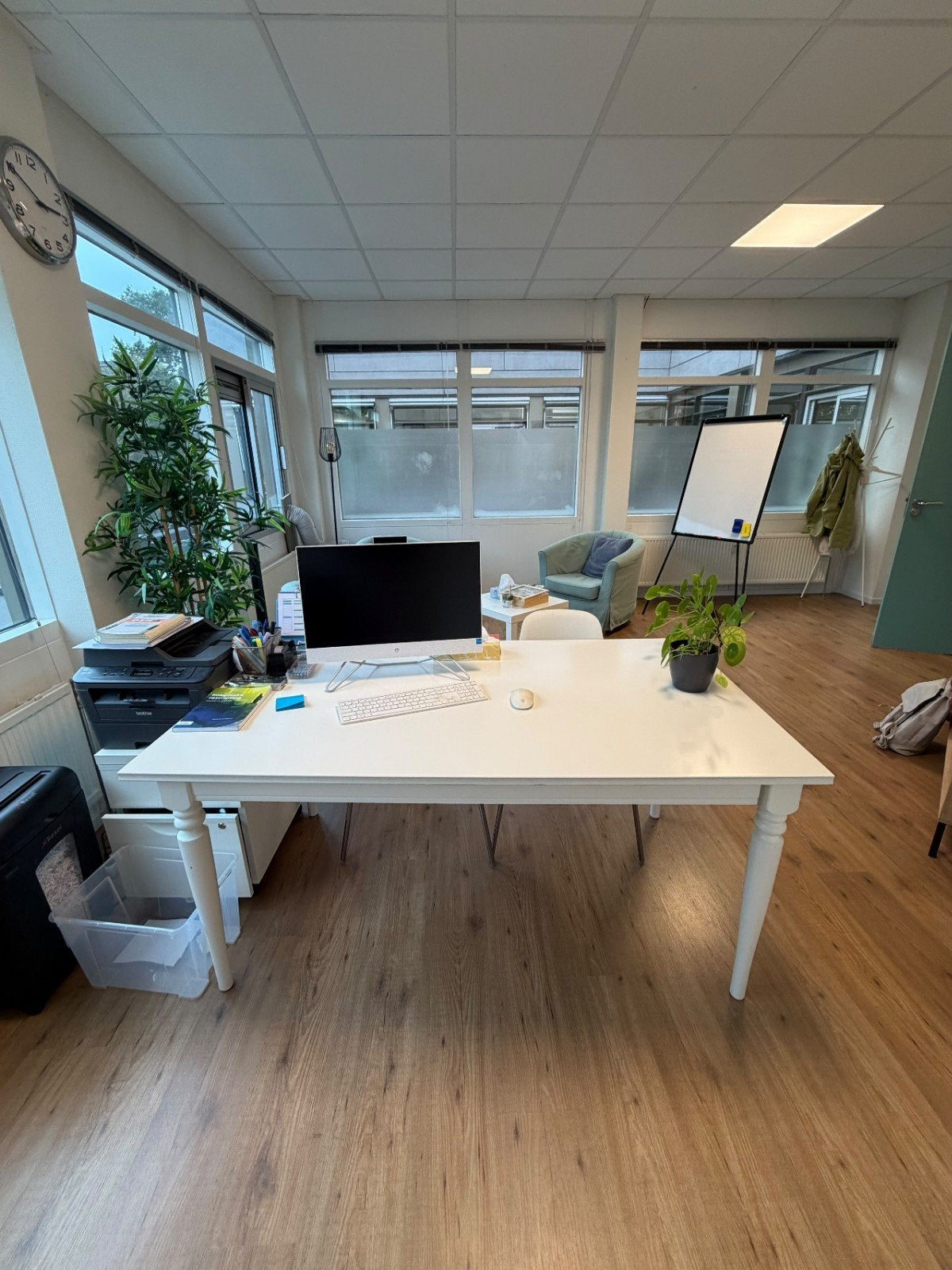 IKEA INGATORP uitschuifbare eettafel wit, Ophalen, Gebruikt, 100 tot 150 cm, 50 tot 100 cm
