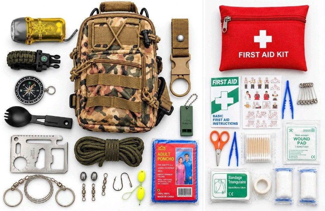 Tactische Schoudertas Camouflage - Outdoor Survival Tas, Ophalen of Verzenden, Nieuw