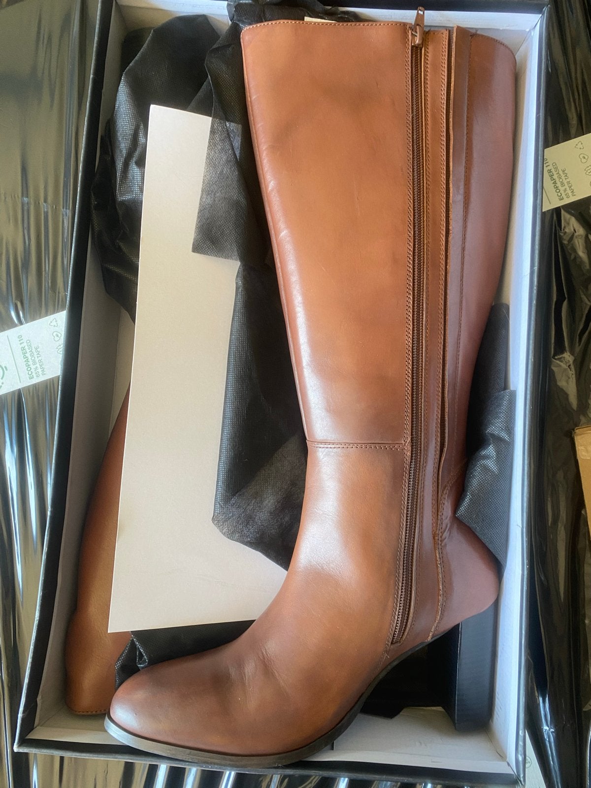 Nieuwe Cognac Nappa Hoge Laarzen - Maat 42, Hoge laarzen, Bruin, Onbekend, Nieuw