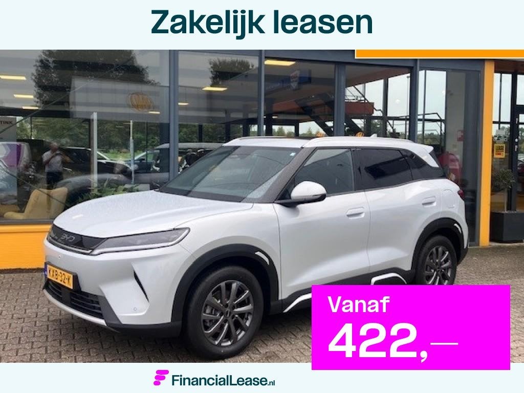 BYD ATTO 2 1.5 DM-i Boost - Panoramadak - leer - 360 camera, Dealer onderhouden, Met garantie (alle), Wit, Bedrijf