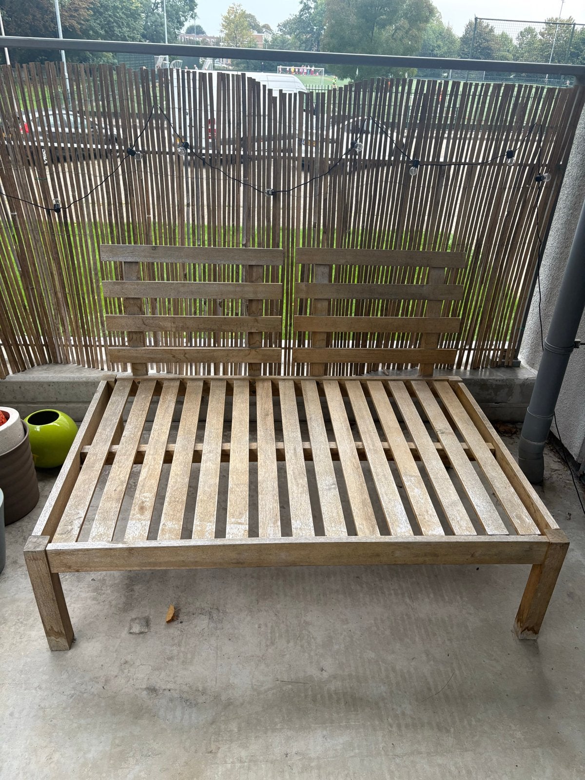 Houten tuinbank GRATIS, Ophalen, Gebruikt, Hout