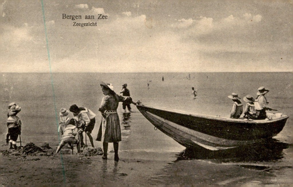Bergen aan Zee Zeezicht # 353 (streep komt door scanner!), Verzenden, 1920 tot 1940, Gelopen, Noord-Holland