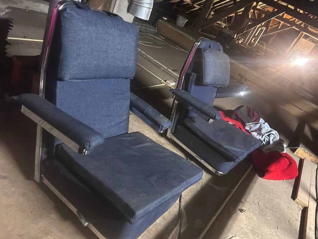 Twee blauwe stoelen voor camper, Auto-onderdelen, Interieur en Bekleding, Ophalen, Gebruikt, Amerikaanse onderdelen