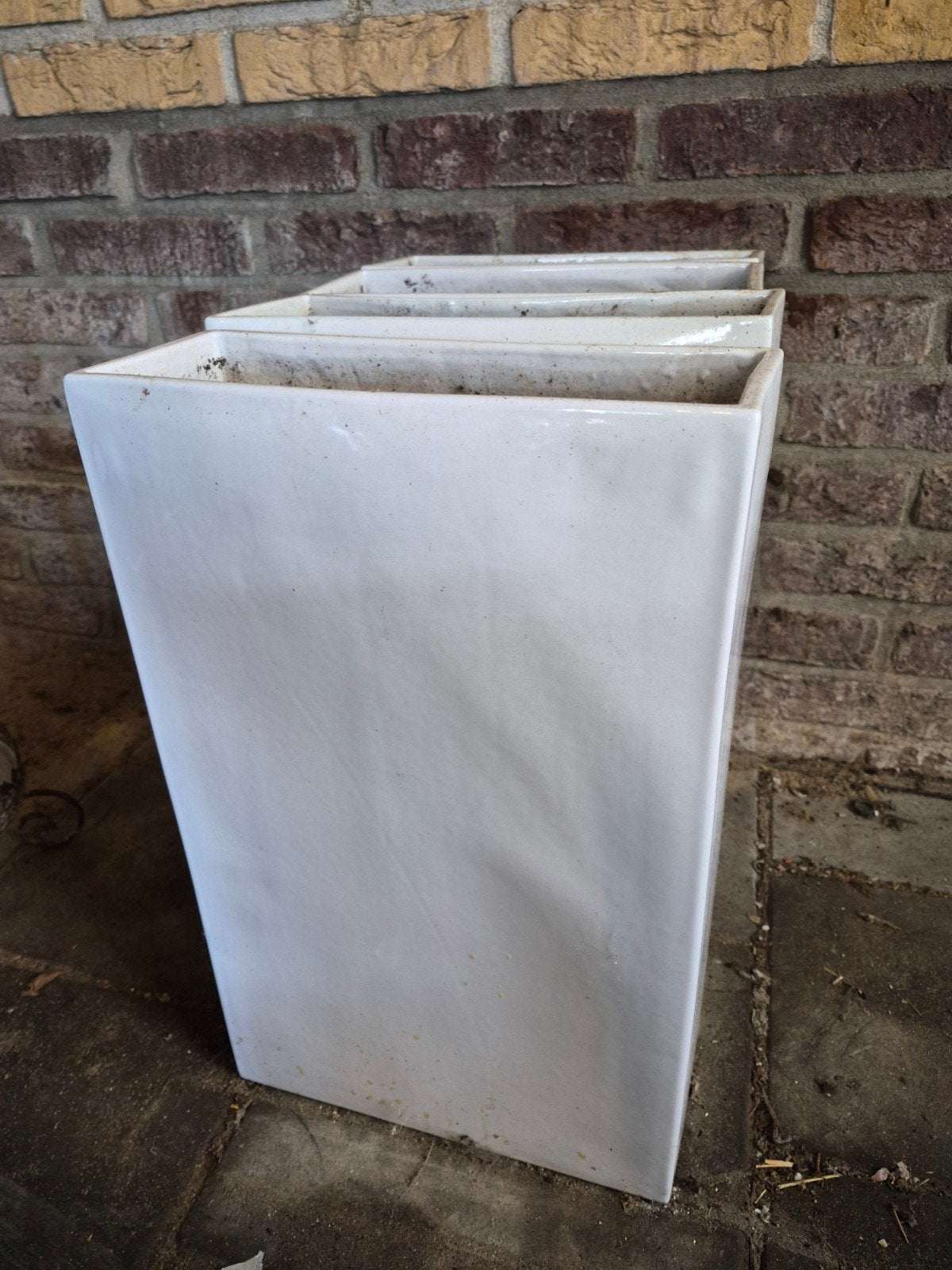 4 Mooie bloembakken voor vensterbank of decoratie, Ophalen, Gebruikt, Minder dan 60 cm, Binnen
