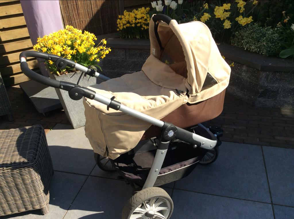 Teutonia S3 Kinderwagen met reiswieg en zitje, Kinderen en Baby's, Kinderwagens en Combinaties, Gebruikt, Combiwagen, Met reiswieg