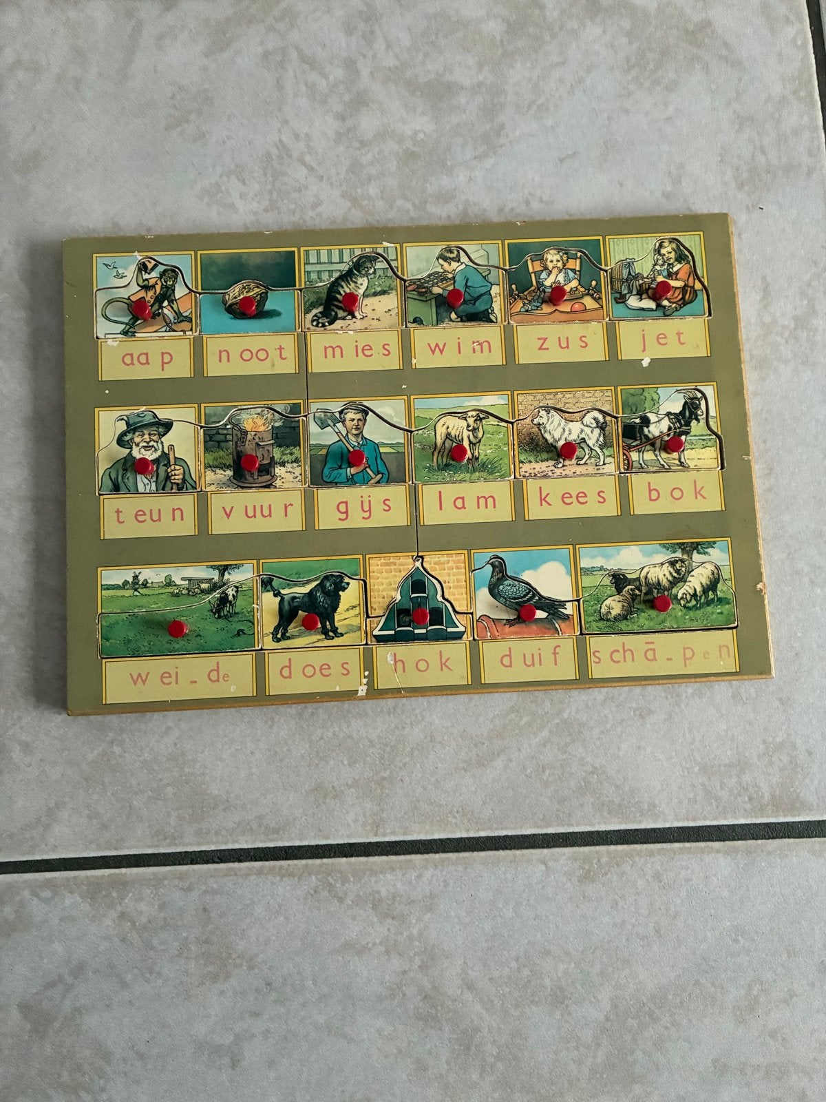 Vintage Aap Noot Mies leesplankje, Ophalen of Verzenden, Gebruikt, Taal en Lezen