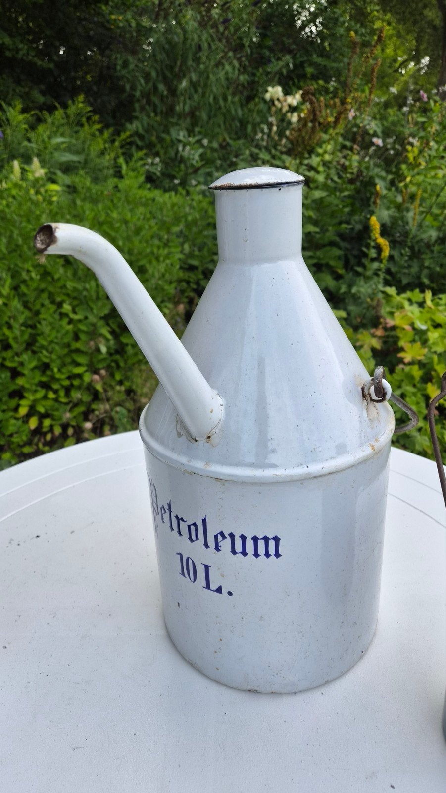 Vintage geëmailleerde petroleumkan 10L, Ophalen