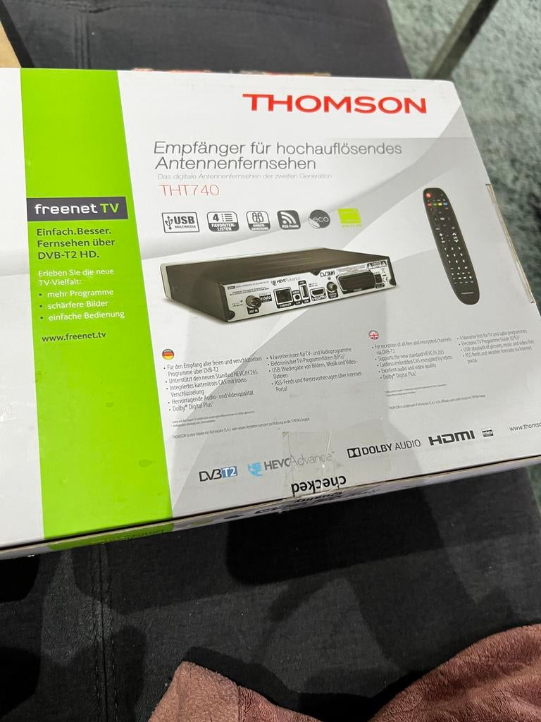 Thomson THT740 DVB-T2 HD Ontvanger Freenet TV, Ophalen of Verzenden, Nieuw, Decoder
