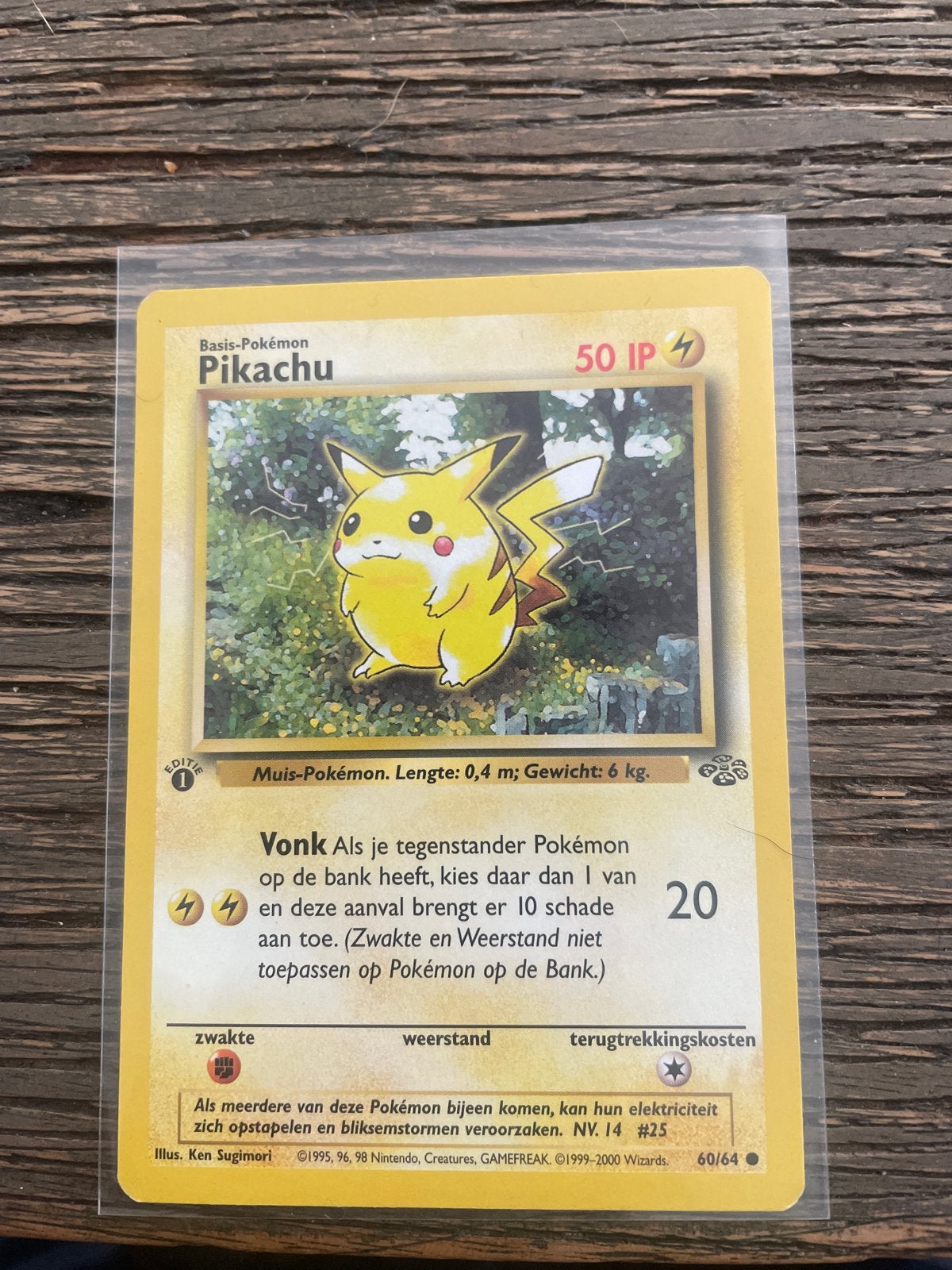 Pikachu jungle -Pokémon Kaart - 1e Editie (1999-2000), Verzenden, Gebruikt, Losse kaart