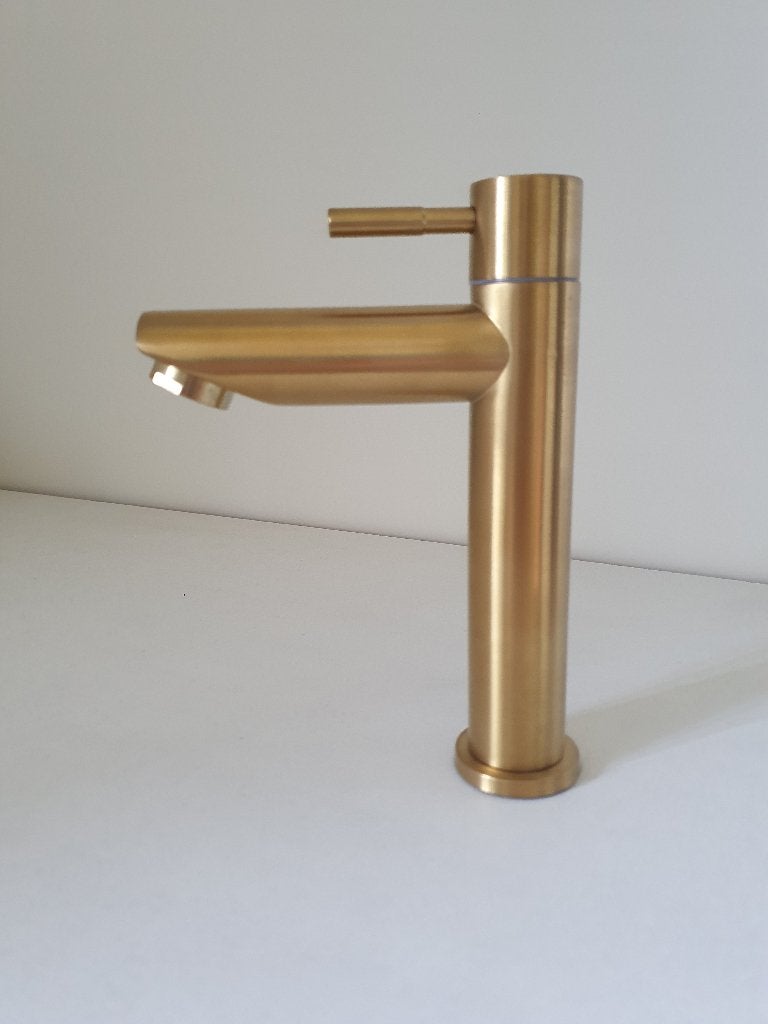 Fonteinkraan Toilet badkamer kraan GOUD geborsteld, Doe-het-zelf en Verbouw, Sanitair, Ophalen of Verzenden, Nieuw, Rvs, Kraan
