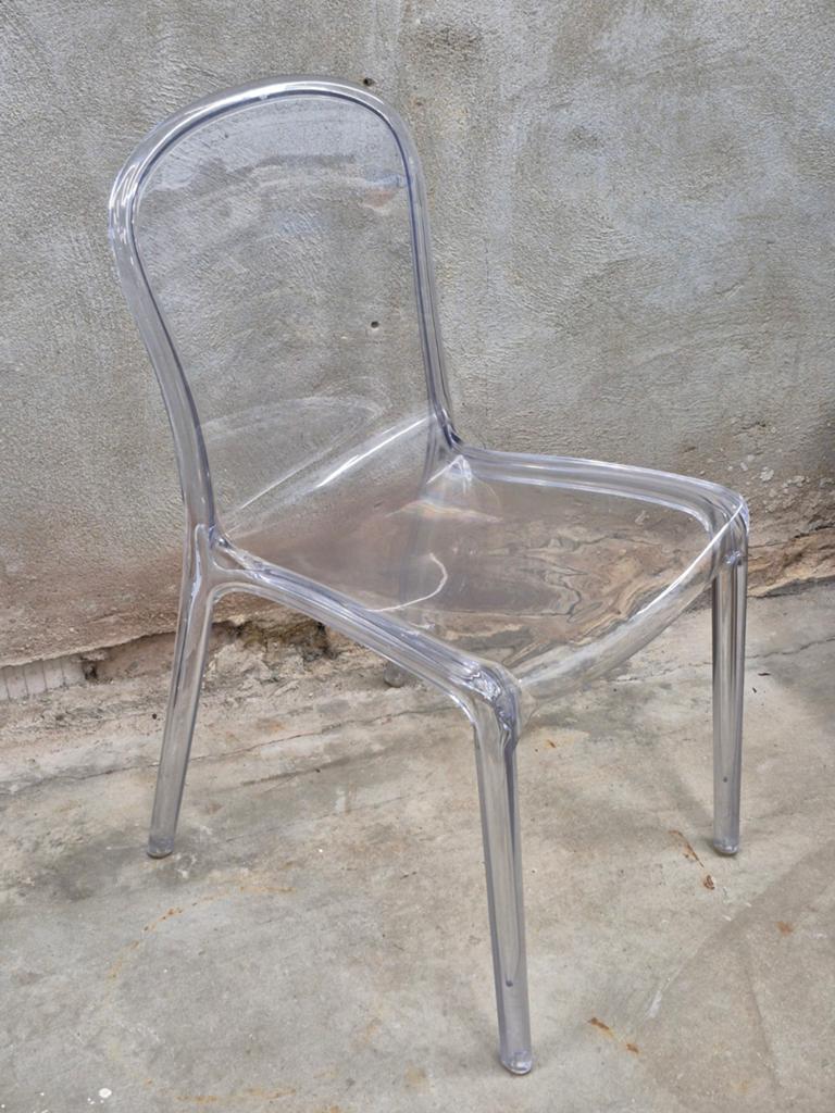 4x Miliboo Thalysse Transparante Designstoelen Stapelbaar, Huis en Inrichting, Stoelen, Ophalen, Gebruikt, Kunststof, Vier