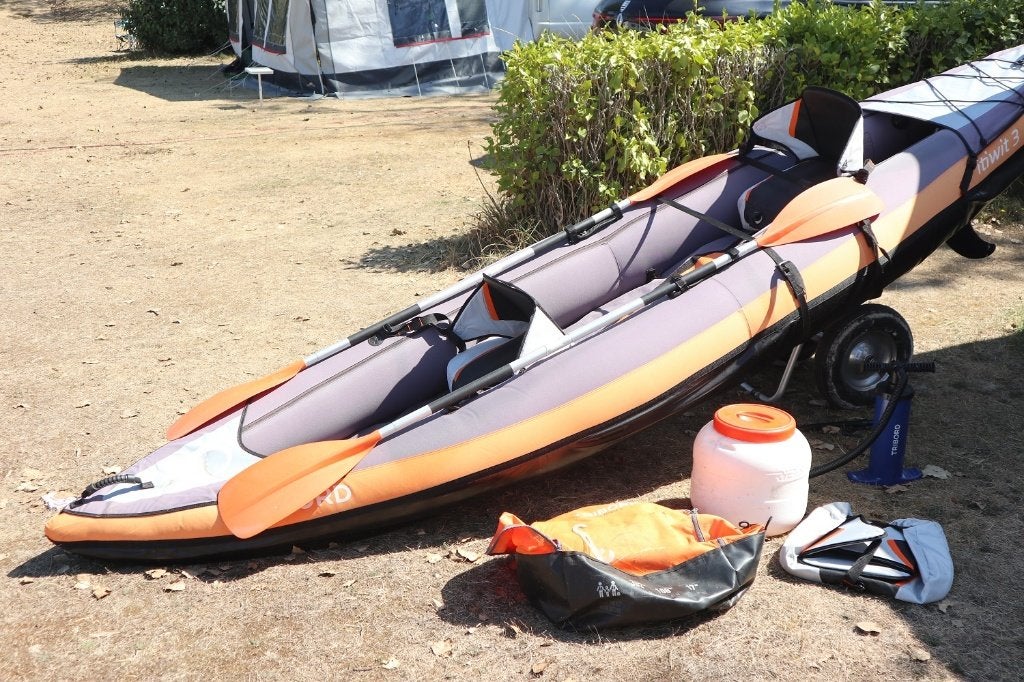 Itiwit 3 3-persoons opblaasbare Kajak + accesoires, Watersport en Boten, Ophalen, Opblaasbaar, Gebruikt, 3-persoons of meer