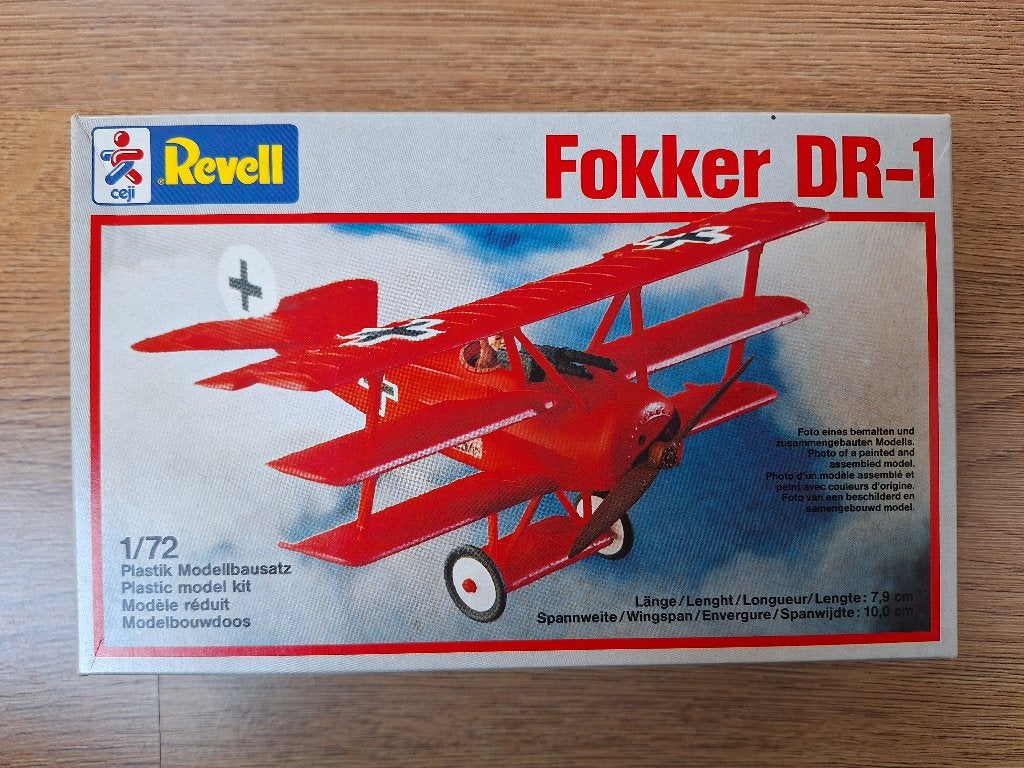 1:72 1/72 Revell Fokker DR-1 Triplane, Hobby en Vrije tijd, Modelbouw | Vliegtuigen en Helikopters, 1:72 tot 1:144, Revell, Ophalen of Verzenden
