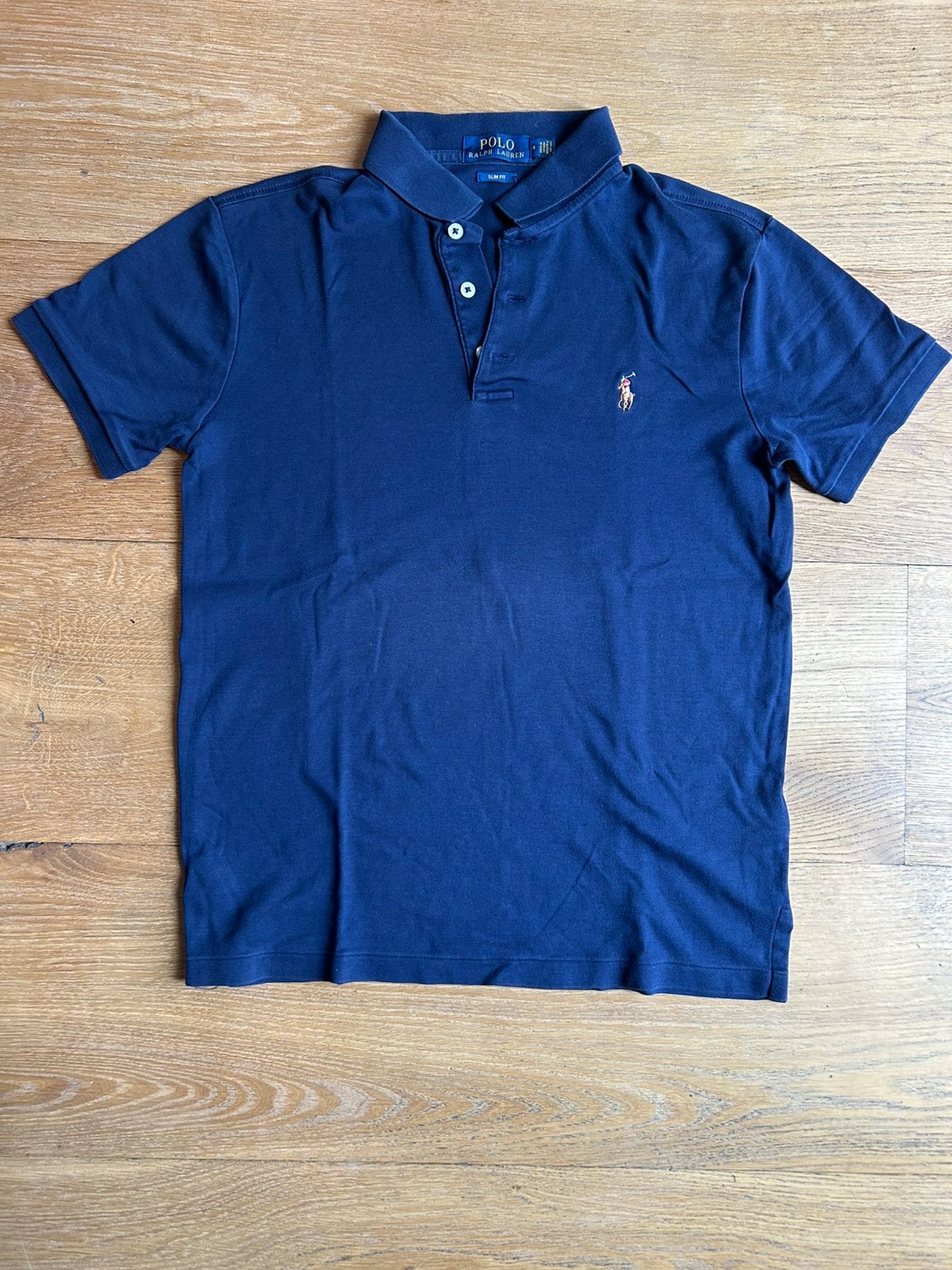 Ralph lauren polo donkerblauw, Ophalen of Verzenden, Gedragen, Maat 48/50 (M), Blauw