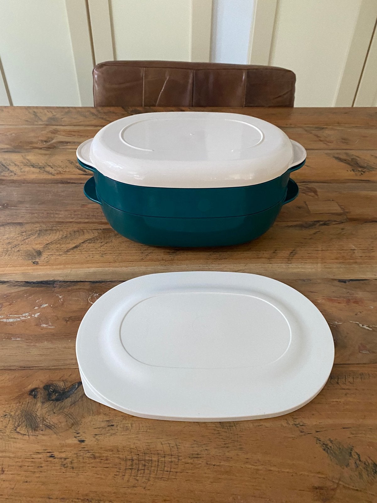 Tupperware microplus schaal, Ophalen of Verzenden, Zo goed als nieuw, Groen, Schaal