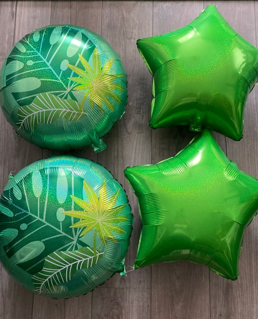 4 groene ballonnen, Ophalen, Zo goed als nieuw, Versiering, Verjaardag