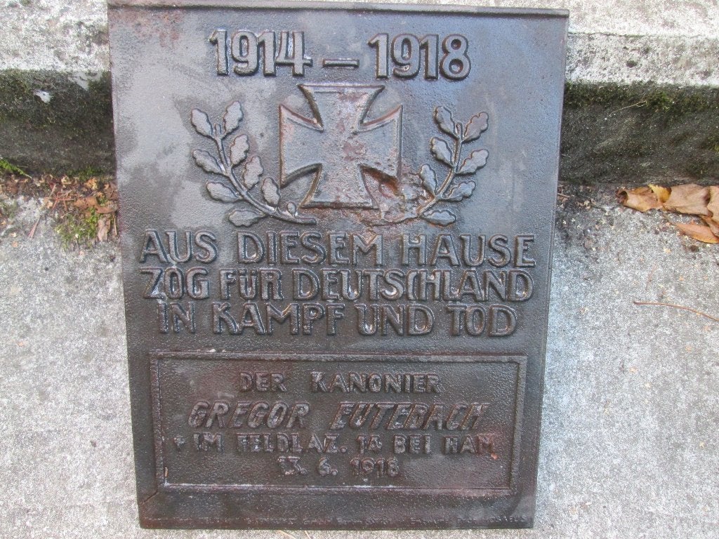Duitse huis plaquette gesneuvelde soldaat 33 bij 27 cm. TOP, Ophalen of Verzenden, Landmacht, Nederland
