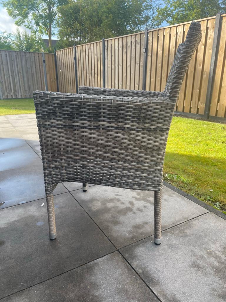 8x Prachtige Wicker Tuinstoelen - Zo Goed als Nieuw, Ophalen, Zo goed als nieuw, Wicker