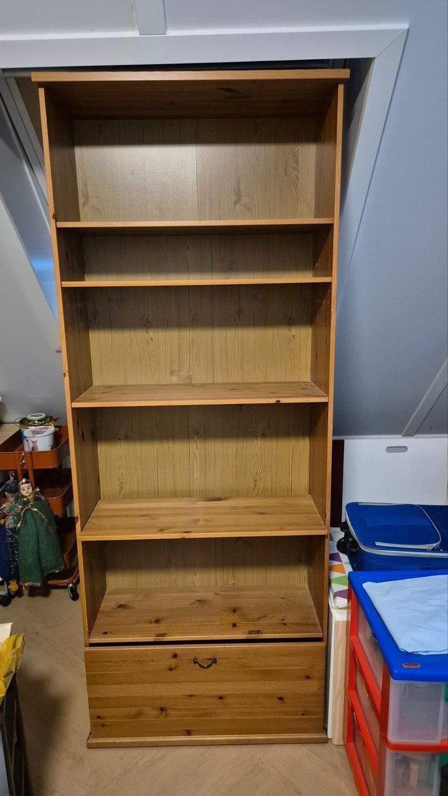Houten Boekenkast met Lade - 190x80x30 cm, Huis en Inrichting, Kasten | Boekenkasten, Ophalen, Met plank(en), Gebruikt, 50 tot 100 cm