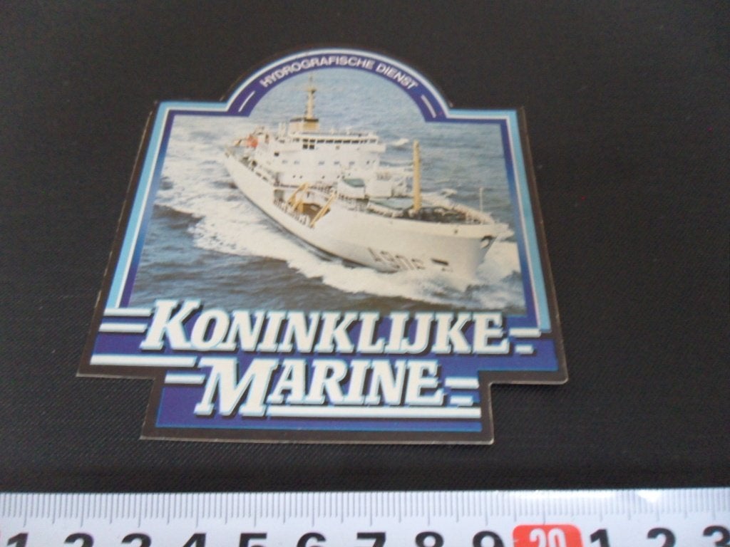 sticker leger marine hydrografische dienst A906 tydeman, Ophalen of Verzenden, Zo goed als nieuw