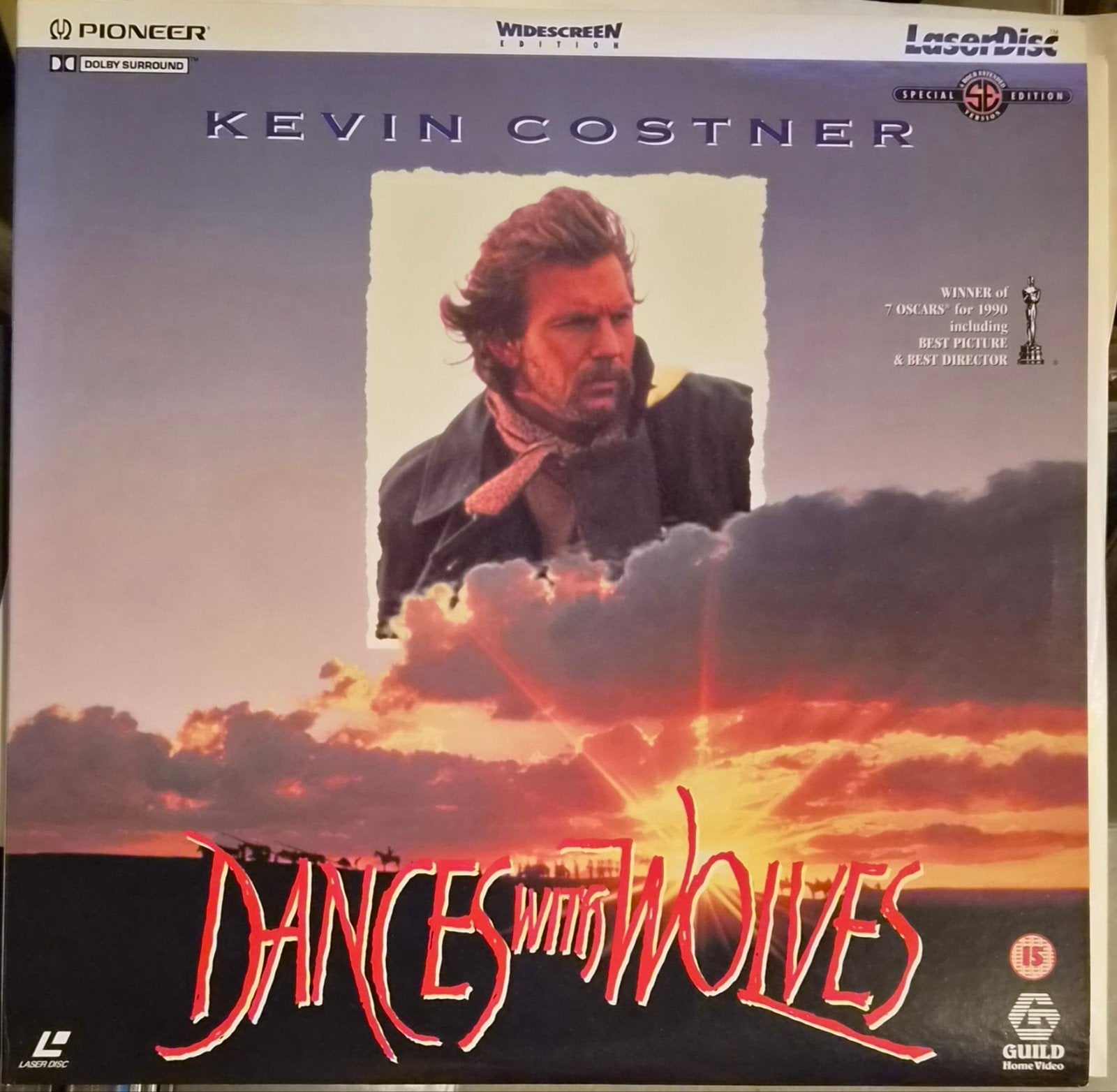 Dances With Wolves op Laserdisc, Alle leeftijden, Ophalen of Verzenden, Zo goed als nieuw, Engels