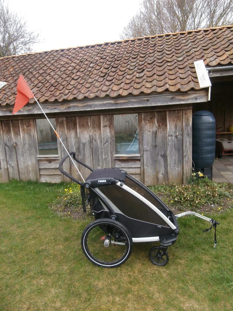 Thule Chariot Lite 1, Fietsen en Brommers, Fietsaccessoires | Aanhangers en Karren, Gebruikt, Kinderkar, Minder dan 20 kg, Opvouwbaar