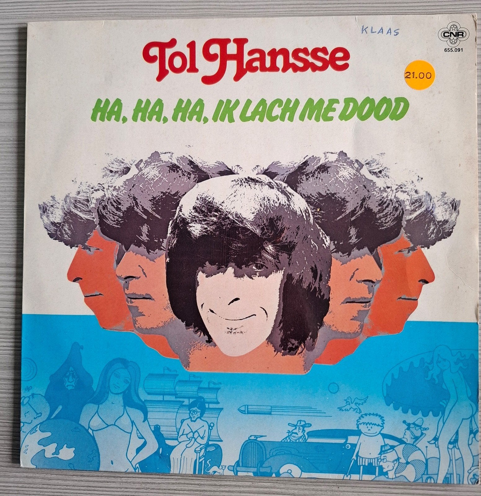 Tol Hansse - Ha, ha, ha, Ik Lach Me Dood LP, Gebruikt, Ophalen of Verzenden, 1970 - 1979, Inclusief binnenhoes
