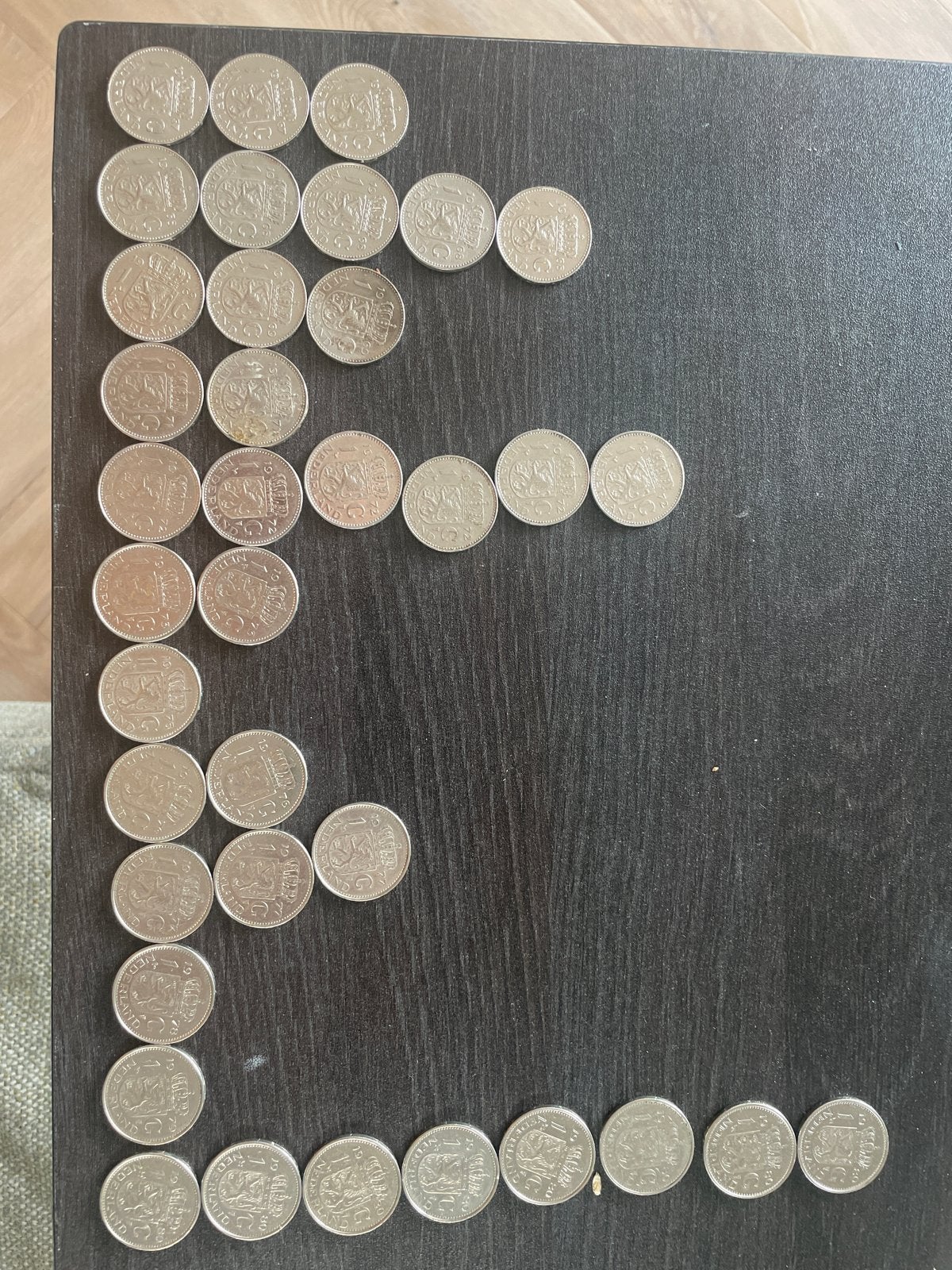 Verzameling van 37, 1 gulden munten Koningin Juliana, Ophalen, Koningin Juliana, 1 gulden, Setje