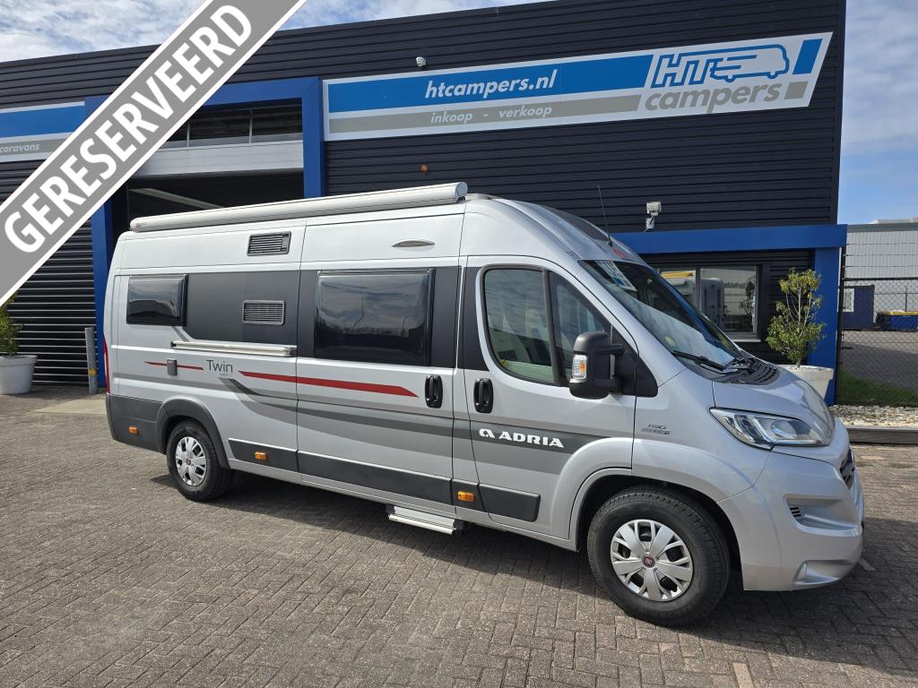 Adria Twin 640 SLX Z.G.O.H B.J. 2016 Top Staat, Ringverwarming, Fiat, Tot en met 2, Bedrijf