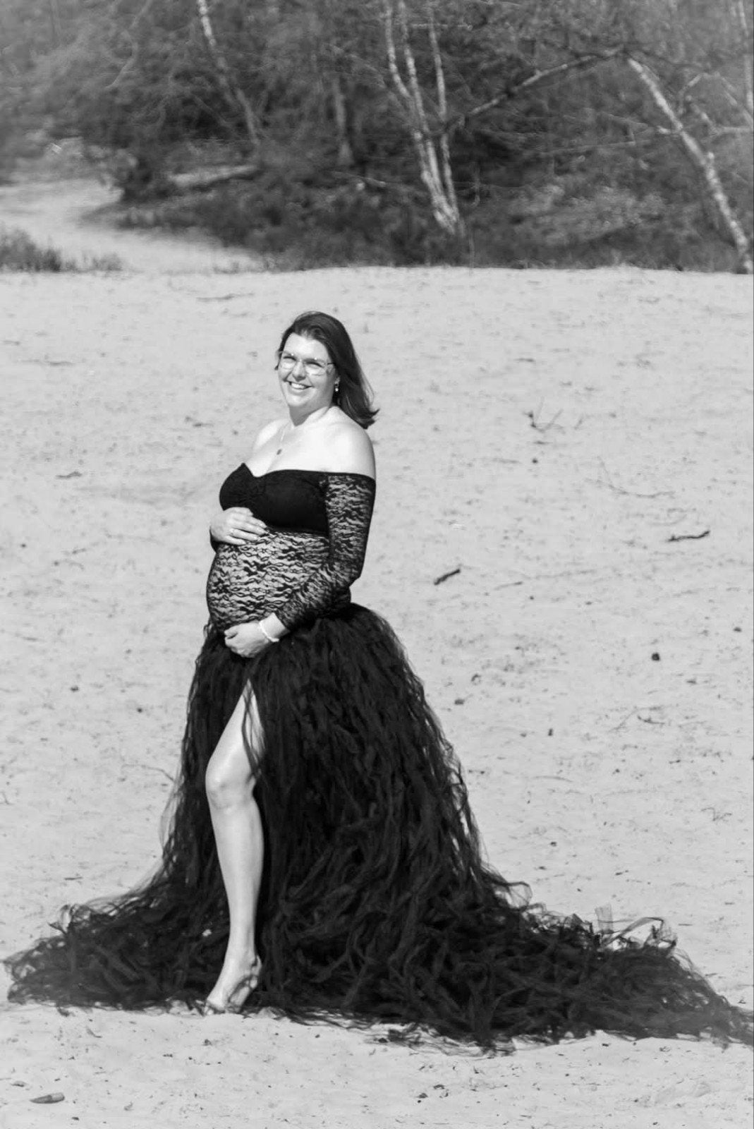Elegante zwangerschapsjurken voor fotoshoots, Maat 38/40 (M), Ophalen of Verzenden, Zo goed als nieuw, Jurk