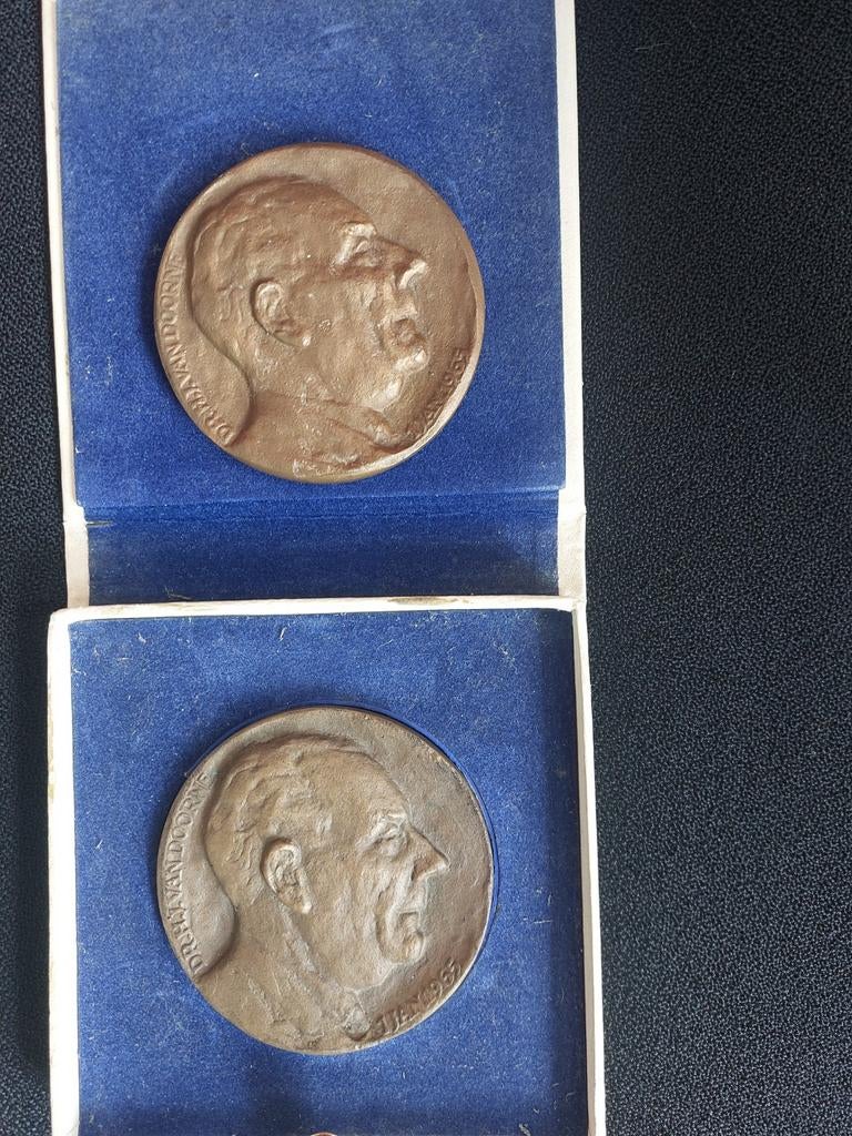Bronzen penningen v Doorne, oprichter DAF, Ophalen of Verzenden, Vóór koninkrijk, Overige waardes
