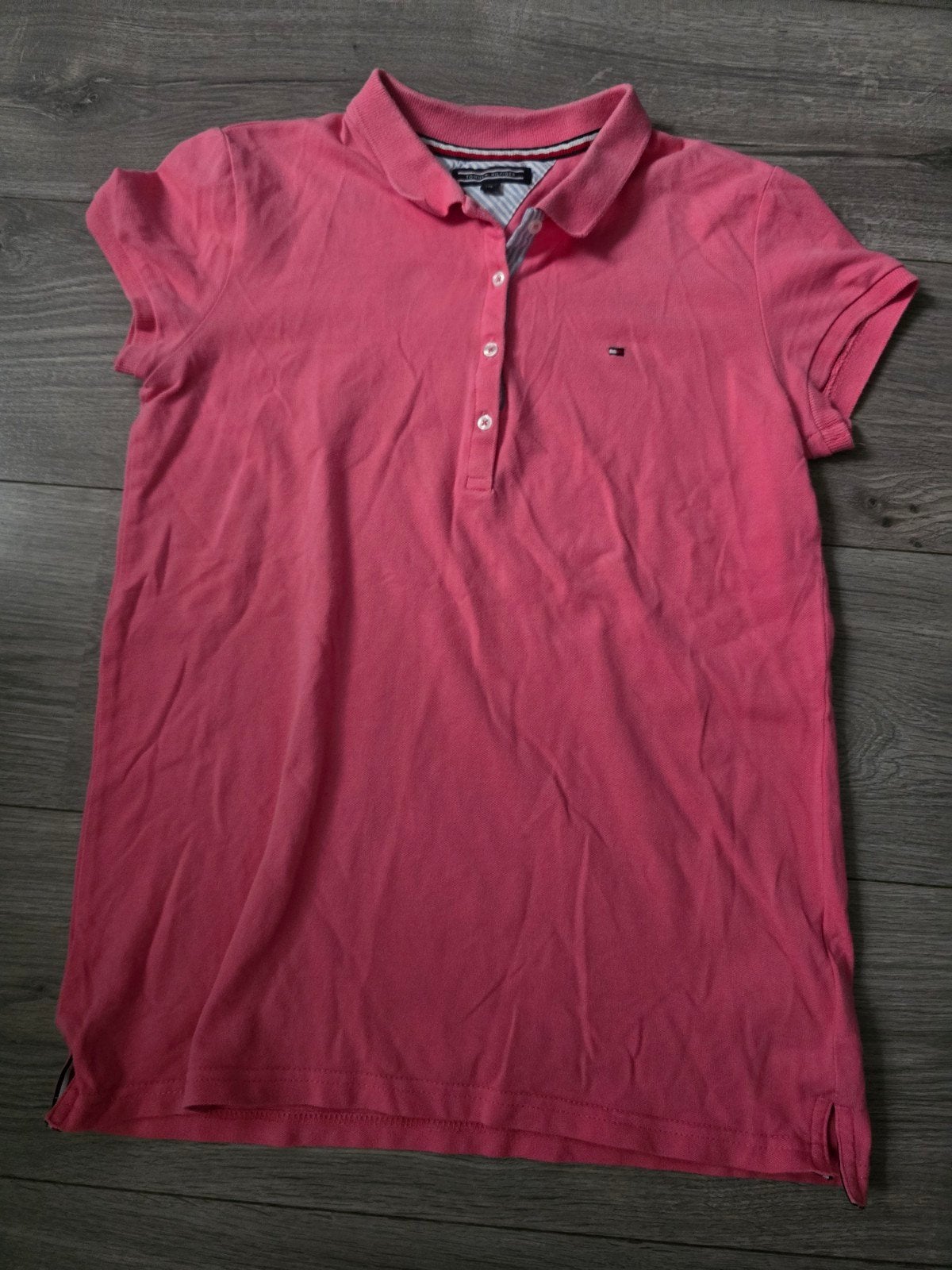 Roze polo shirt Tommy Hilfiger, maat 176 (PC4), Kinderen en Baby's, Kinderkleding | Maat 176, Ophalen of Verzenden, Zo goed als nieuw