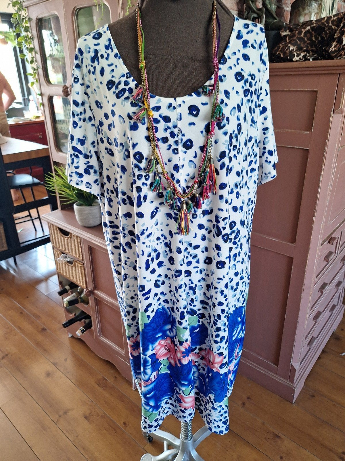 Jurk norah 46 kreukvrij stretch, Kleding | Dames, Jurken, Meerkleurig, Maat 46/48 (XL) of groter, Ophalen of Verzenden, Zo goed als nieuw