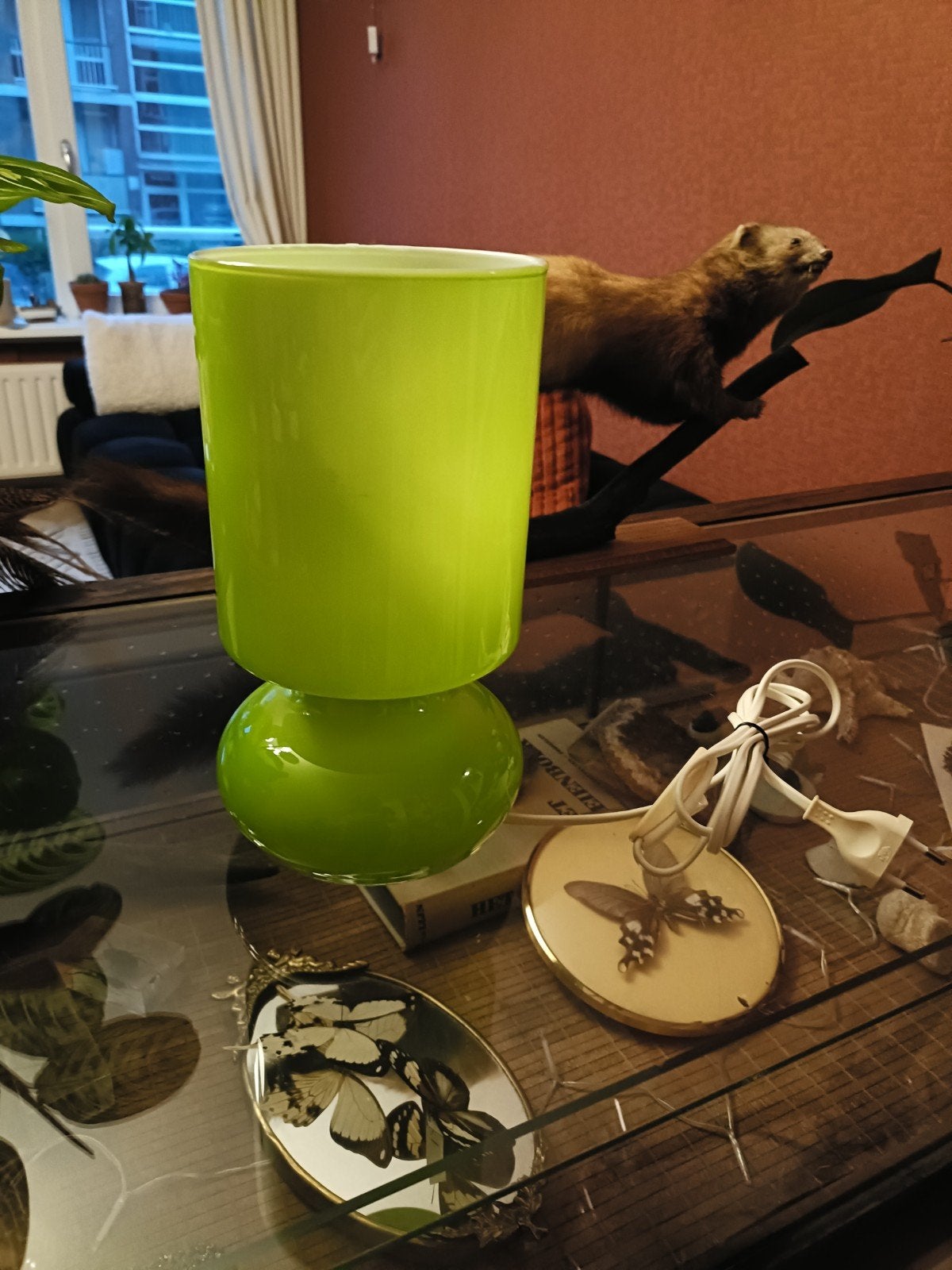 IKEA Lykta Tafellamp Groen - Vintage Design, Gebruikt, 50 tot 75 cm, Modern, Vintage, Scandinavisch, Ophalen of Verzenden