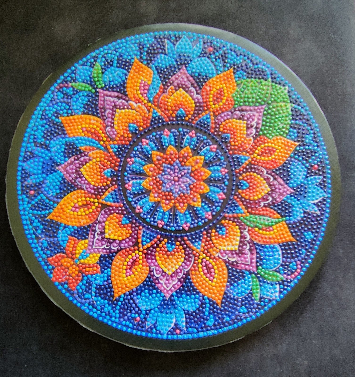 Ronde Diamond Painting Mandala - 30 cm doorsnee, Diamond painting, Nieuw, Ophalen of Verzenden, Meerkleurig