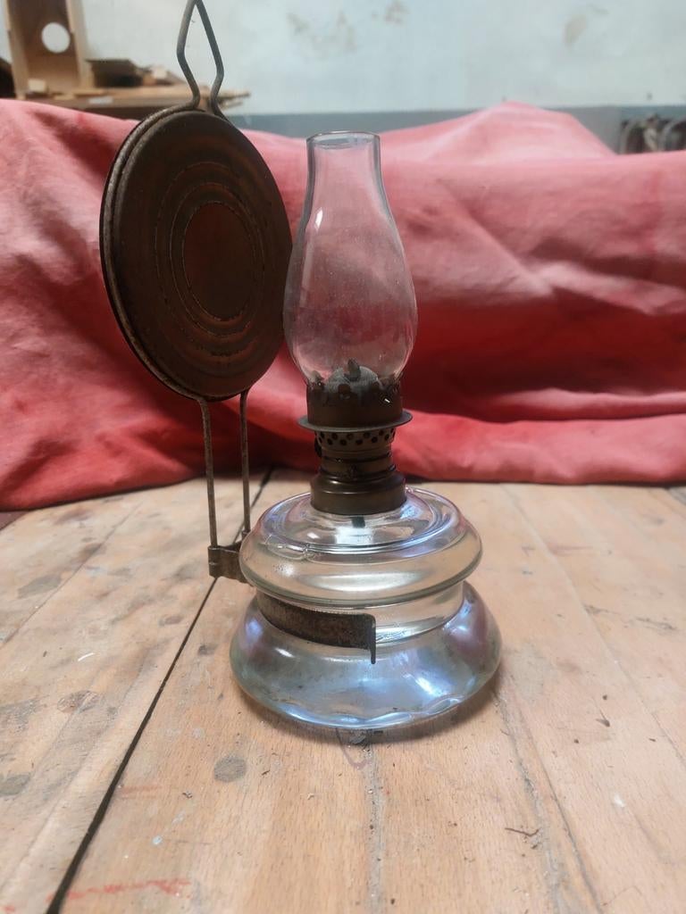 Klassieke olielamp in goede staat, Antiek en Kunst, Ophalen